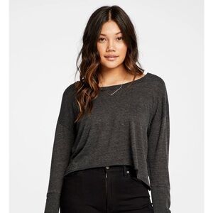 Chaser Women's Charcoal Gray Long Sleeve Sweater, small